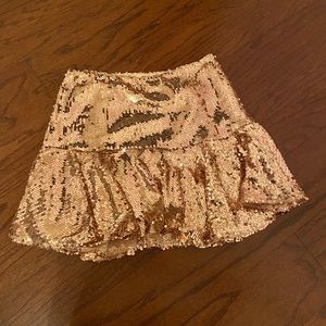 TCEC rose gold sequin skirt nwot size s